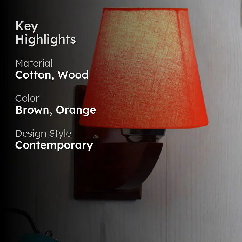 LightFawn Conical Wooden Wall Lamp media 2