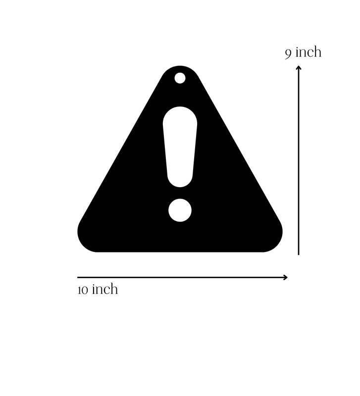 Caution Mild Steel Wall Accent media 5
