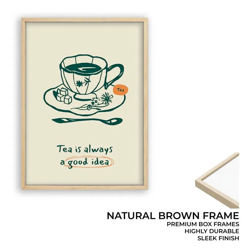 Silent Sips Archival Canvas Wall Art - Brown media 10