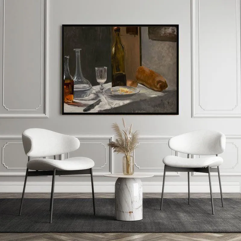 Still Life With Bottle By Claude Monet - Black Frame media 5