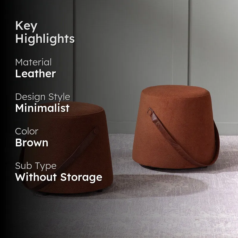 Warm Lounge Pouffe (Brown) - Set Of Two media 2