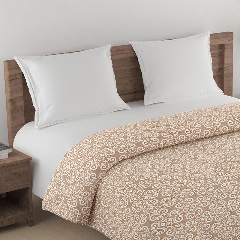 Swayam Daksha Ethnic Cotton Comforter (Brown) - 150 GSM media 7