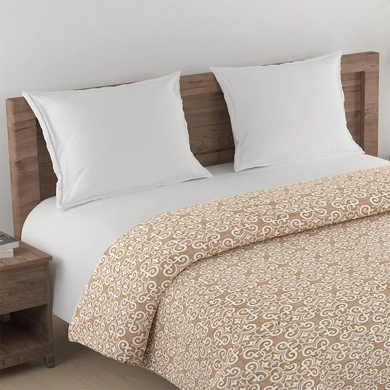 Swayam Daksha Ethnic Cotton Comforter (Brown) - 150 GSM media 7