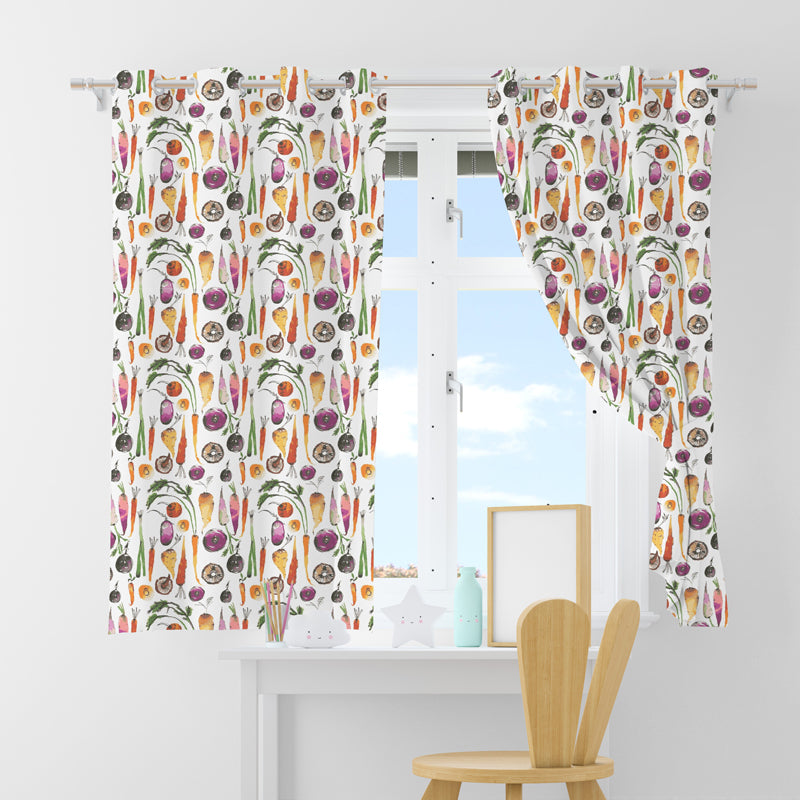 Veggie Print Translucent Curtain media 4