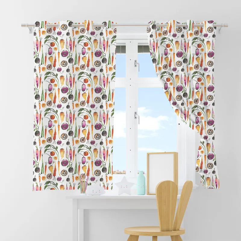 Veggie Print Translucent Curtain media 4