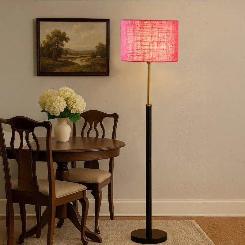 Horizon Curve Wooden Floor Lamp - Pink media 3