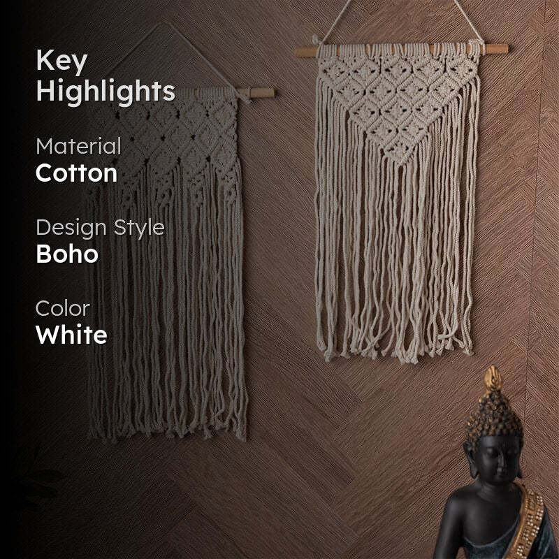 Myrna Macrame Wall Accent - Set Of Two media 2
