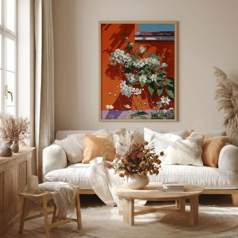 Wallflora Canvas Wall Painting - Brown Frame media 4