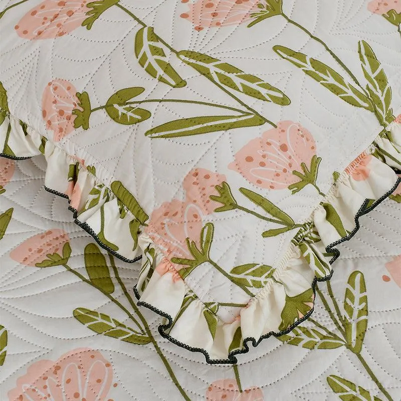 Siriya Peach Microfiber Bedcover media 4