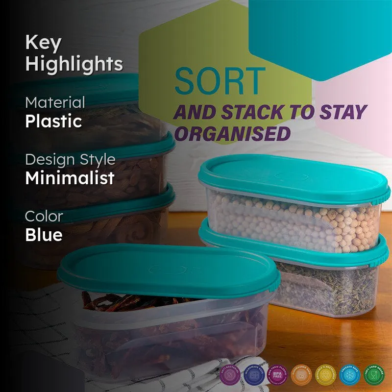 Elmera Storage Conatiner (Teal Blue) - Set Of Twelve media 2