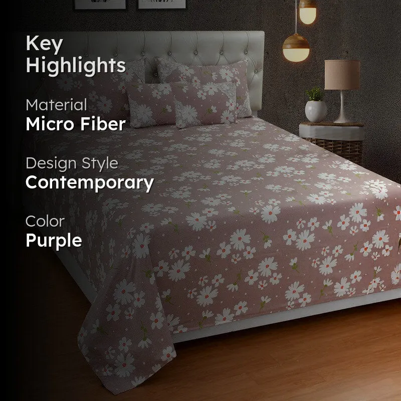 Orchid Dream Bedding Set (Purple) - Five Piece Set media 2