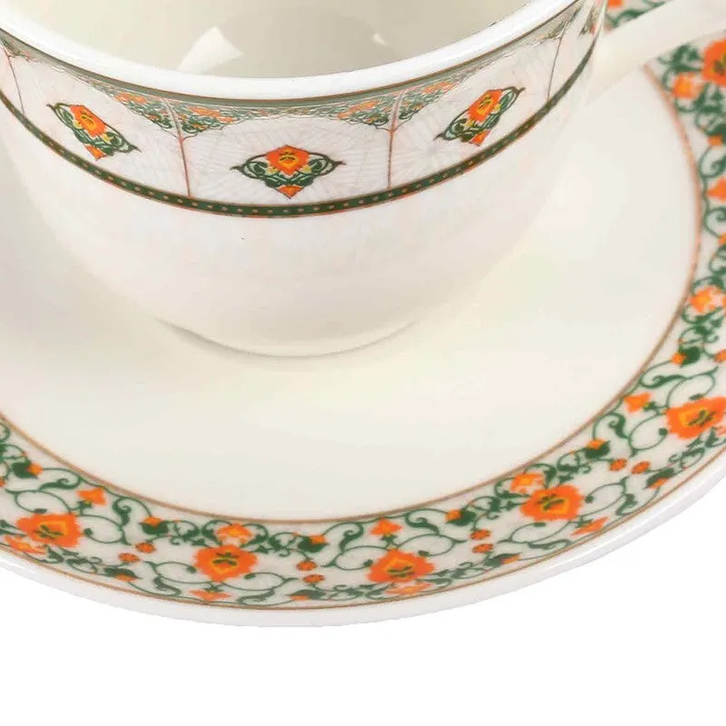 Vintage 24k Gold Brushed Porcelain Tea Cup (300 mL Each) -  Twelve Piece Set media 7