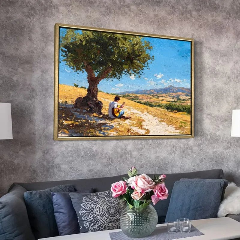 Valley Serenade Canvas Wall Painting With Frame media 6