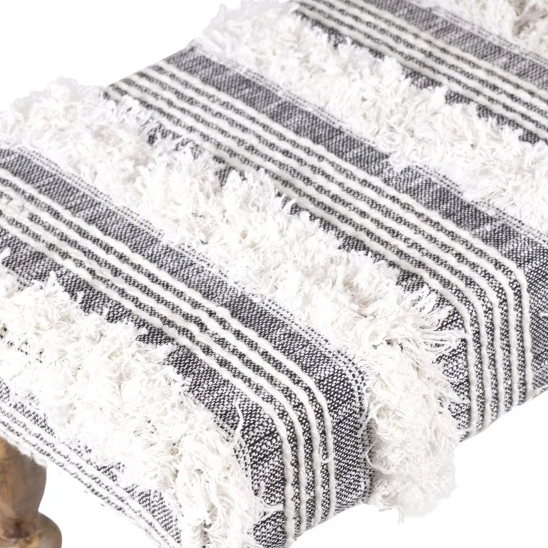 Aurex Sheesham Wooden Bench - Grey media 7