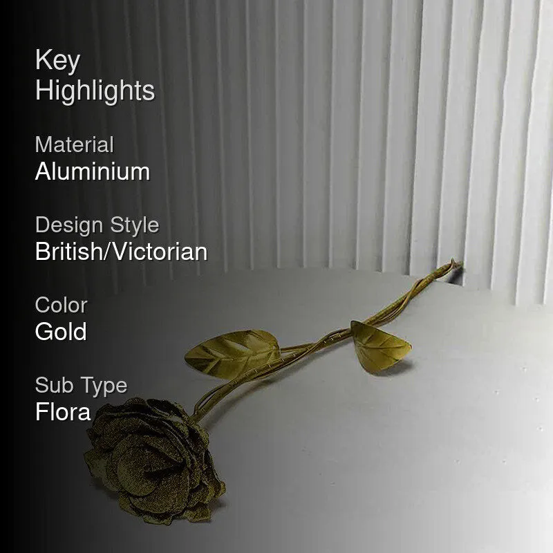 Evergreen Romance Gold Rose Showpiece media 2