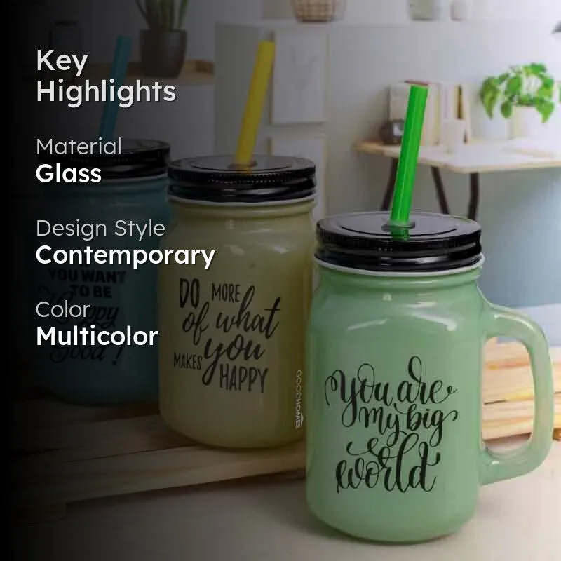 Hango Glass Coffee Mug (450 mL Each) - Set of Three media 2