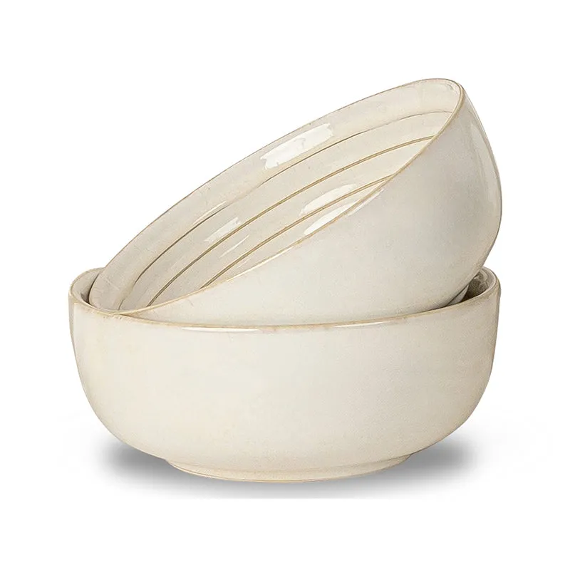 Lilyvein Porcelain Serving Bowl (Ivory/1000 mL) - Set Of Two media 7