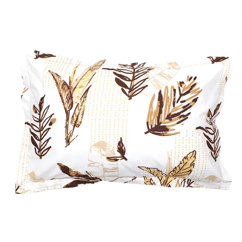 Autumn Florals Cotton Pillow Cover (Brown) - Set Of Two media 4