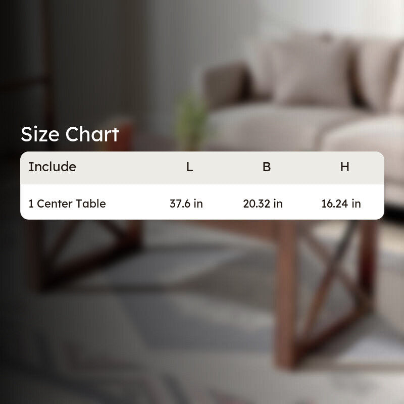 Zavro Sheesham Wooden Center Table - Brown media 10