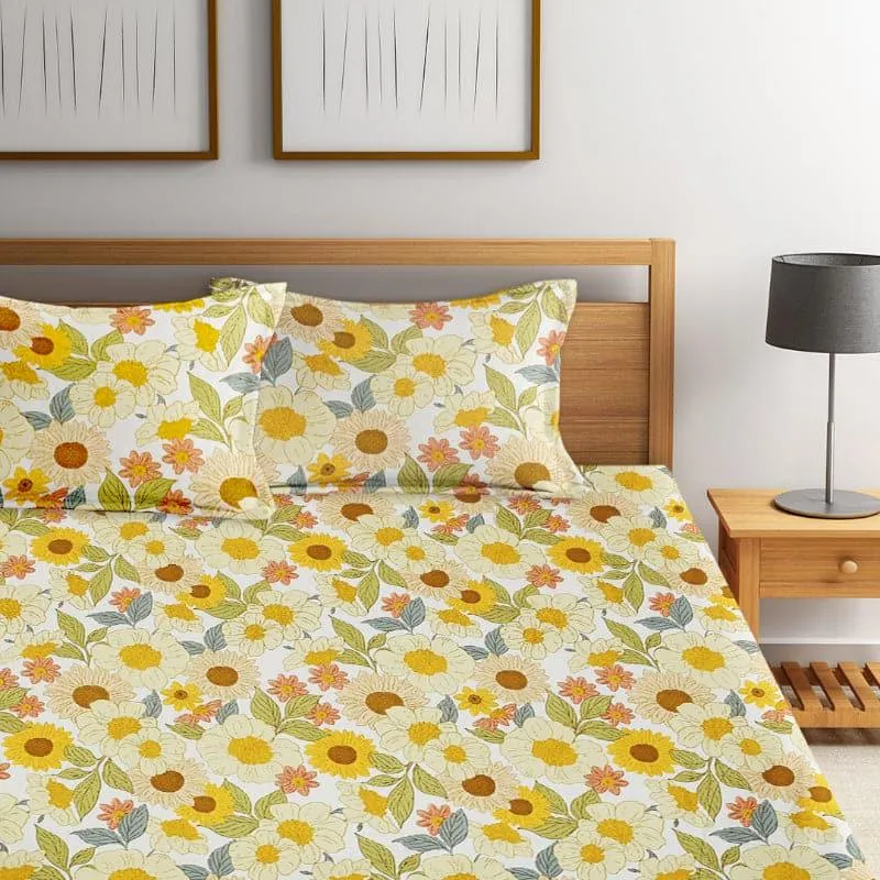 Sunshine Hue Microfiber Bedsheet Old - 130 GSM media 3