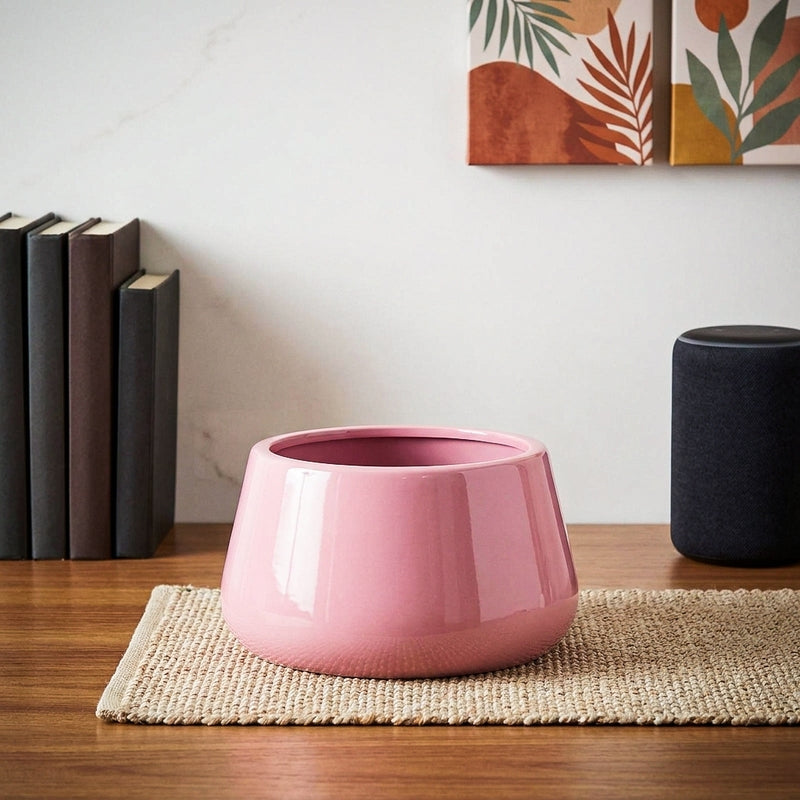 Ugaoo Tulip Fantasy Ceramic Planter (16 CM) - Magenta - 6.3x6.3x3.5 Inches