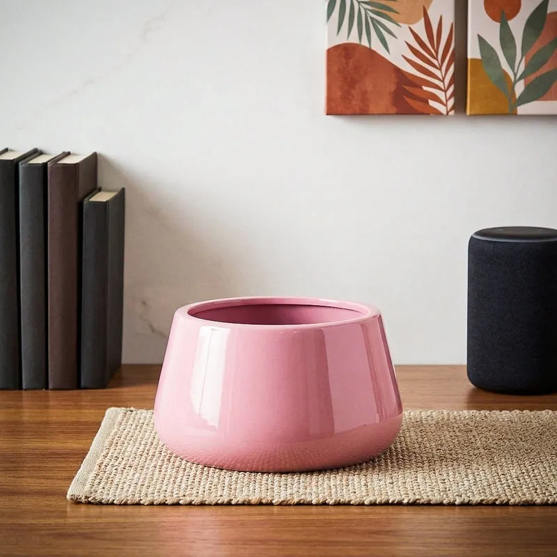 Ugaoo Tulip Fantasy Ceramic Planter (16 CM) - Magenta media 1