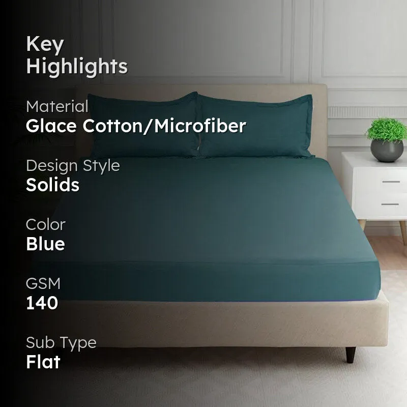 Cloud Drift Microfiber Bedsheet (Teal) - 140 GSM media 2