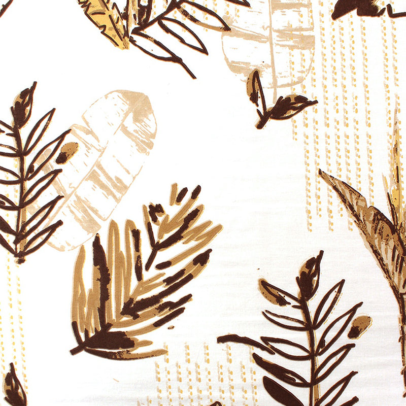 Autumn Florals Cotton Bedsheet (Brown) - 180 TC media 4