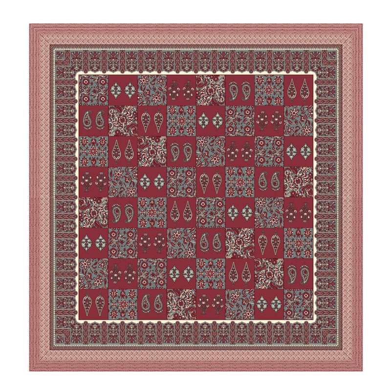 Jaipur Charm Cotton Bedsheet (Grey,Maroon) - 120 TC media 5
