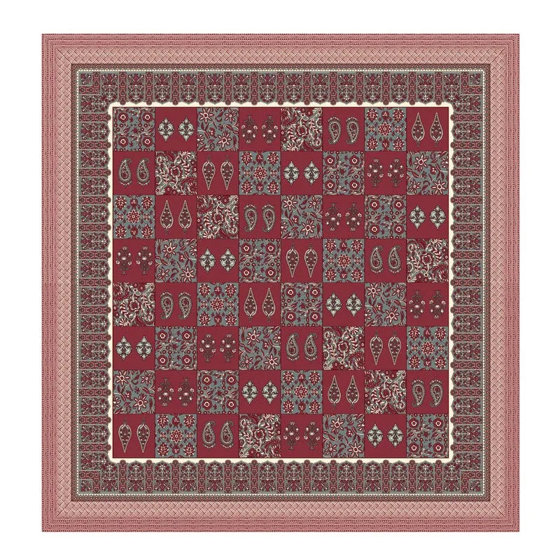 Jaipur Charm Cotton Bedsheet (Grey,Maroon) - 120 TC media 5