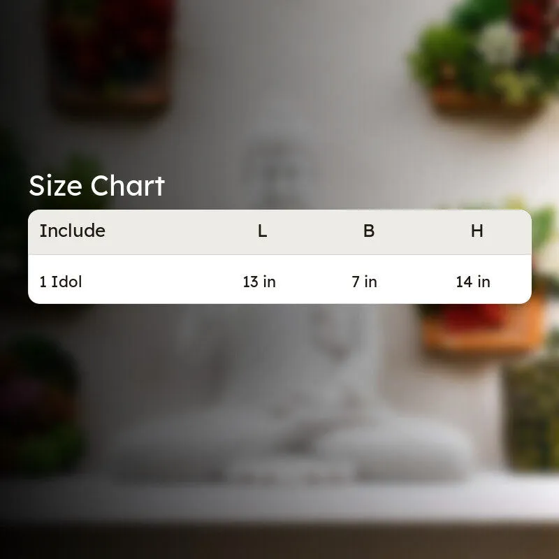 ZenRoot Meditating Buddha Marble Idol - White media 8
