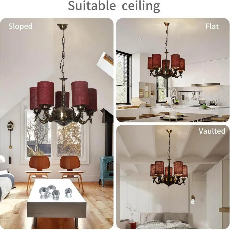 Vichitra Cylindrical Golden Antique Ceiling Lamp media 5