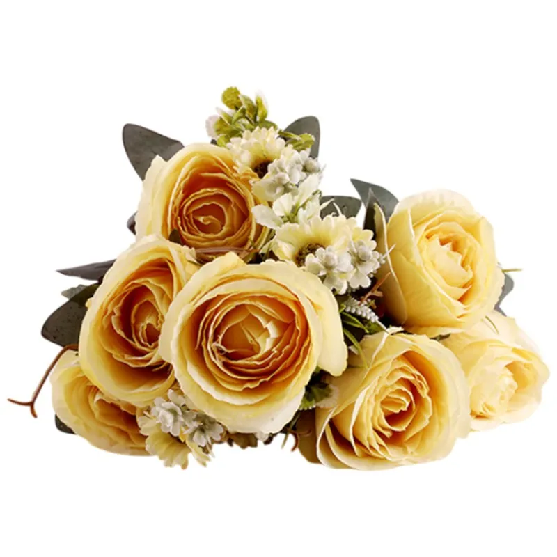 AarviDecor Sunny Rose Silk Artificial Flowers media 7
