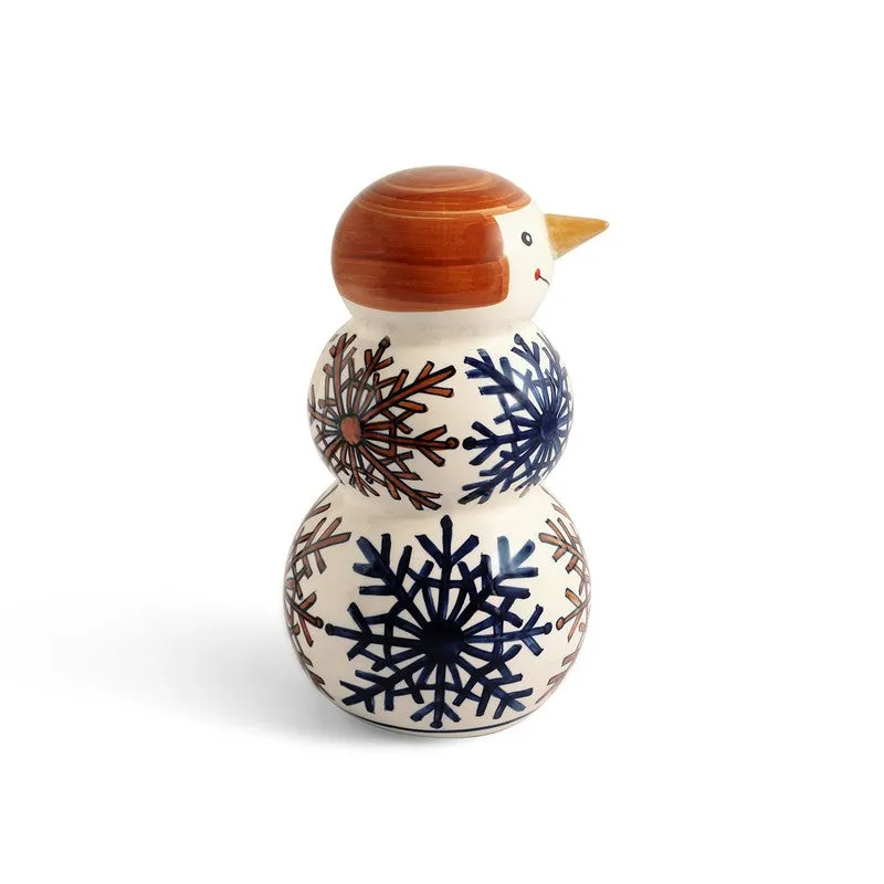 Happy Snowman Ceramic Handpainted Showpiece media 4