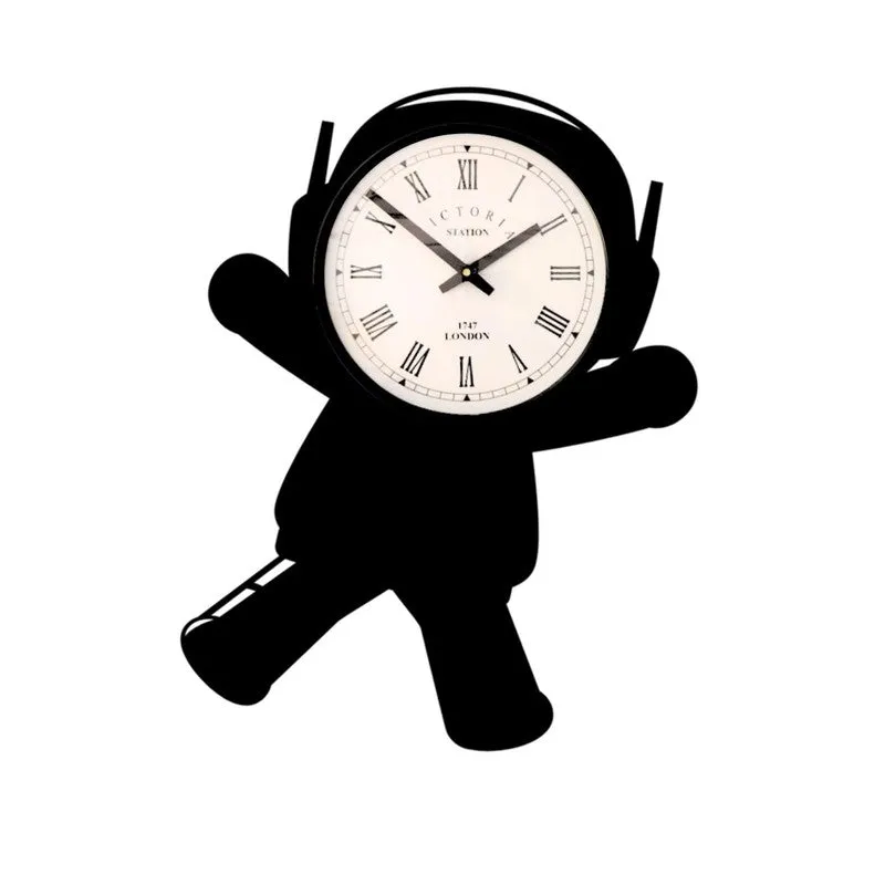 Astrova Steel Analog Wall Clock - Black media 4
