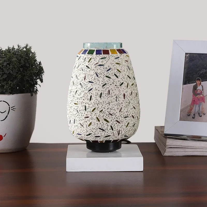 Sparkora Glass Table Lamp With Wooden Base - Multicolor media 4