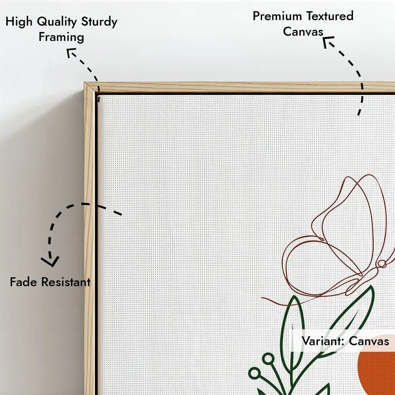 Rust Rhythm Canvas Wall Painting With Brown Frame media 8