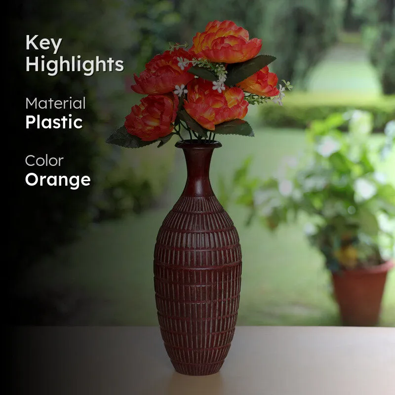 Fiora Artificial Rose (Orange) Set of Two media 2