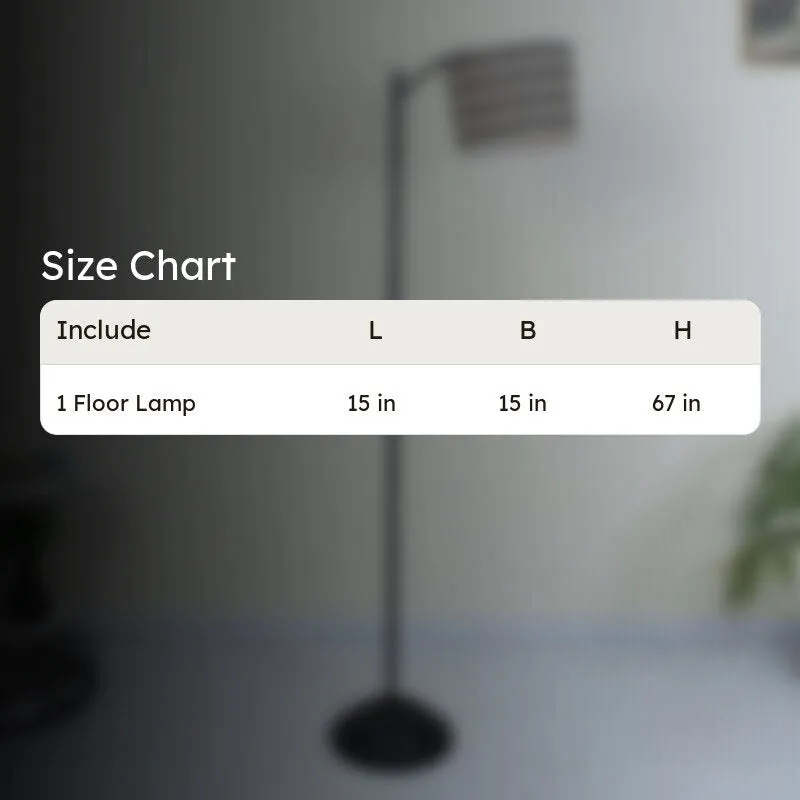 Chevronic Printed Arched Iron Floor Lamp media 5