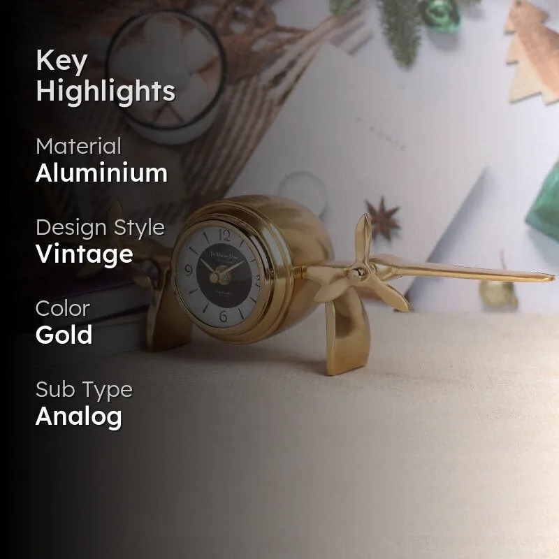 Skylo Table Clock - Gold media 2