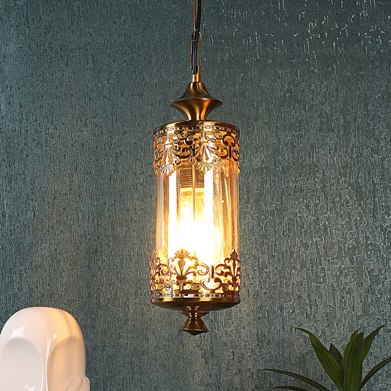 Lanthra Lantern Glass & Iron Ceiling Lamp media 2