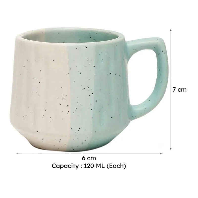 Cobalt Ceramic,Stoneware Tea Cup (120 mL Each) - Set Of Six - 7