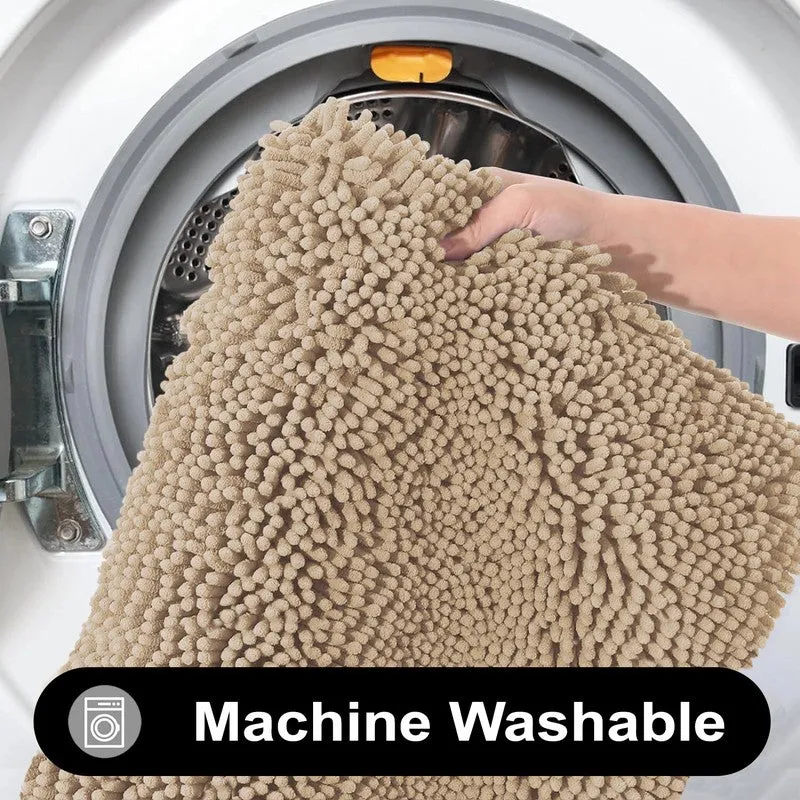 MonoSoft Microfiber Bath Mats (Beige) - Set Of Two media 7