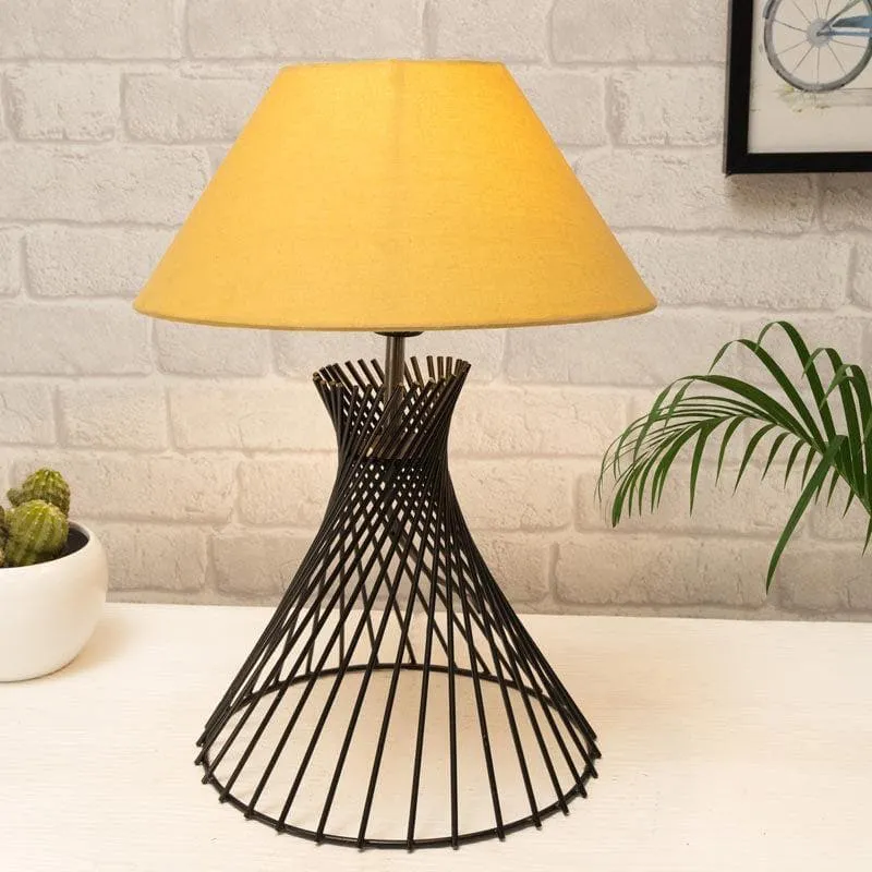Spiral Affairs Fabric Table Lamp - Yellow media 3