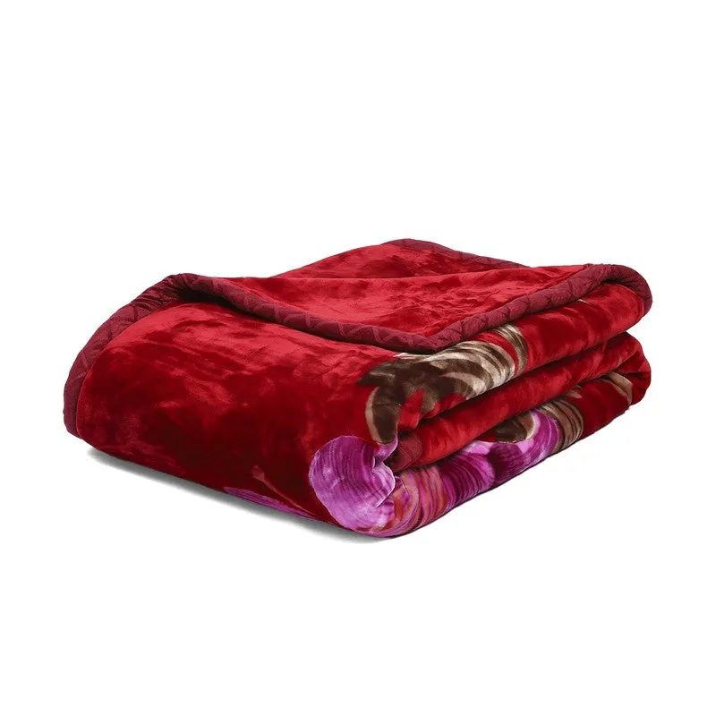 Monte Carlo Crimson Elegance Blanket - 1000 GSM media 6