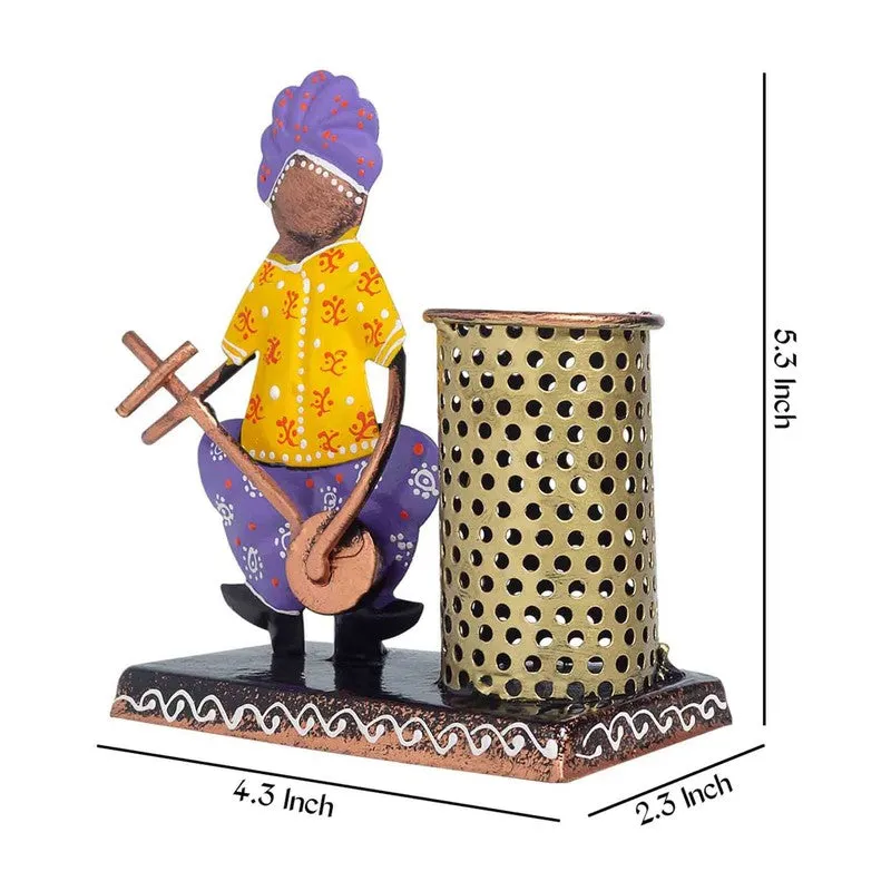 Folk Musician Iron Pen Stand Stationery Holder media 7