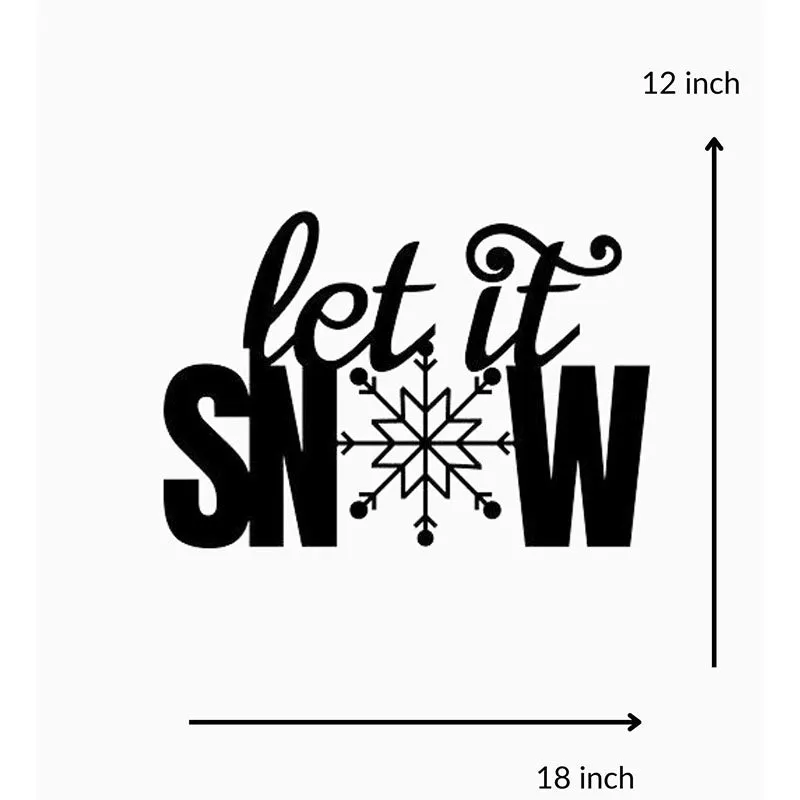Let It Snow Black Iron Wall Accent media 5