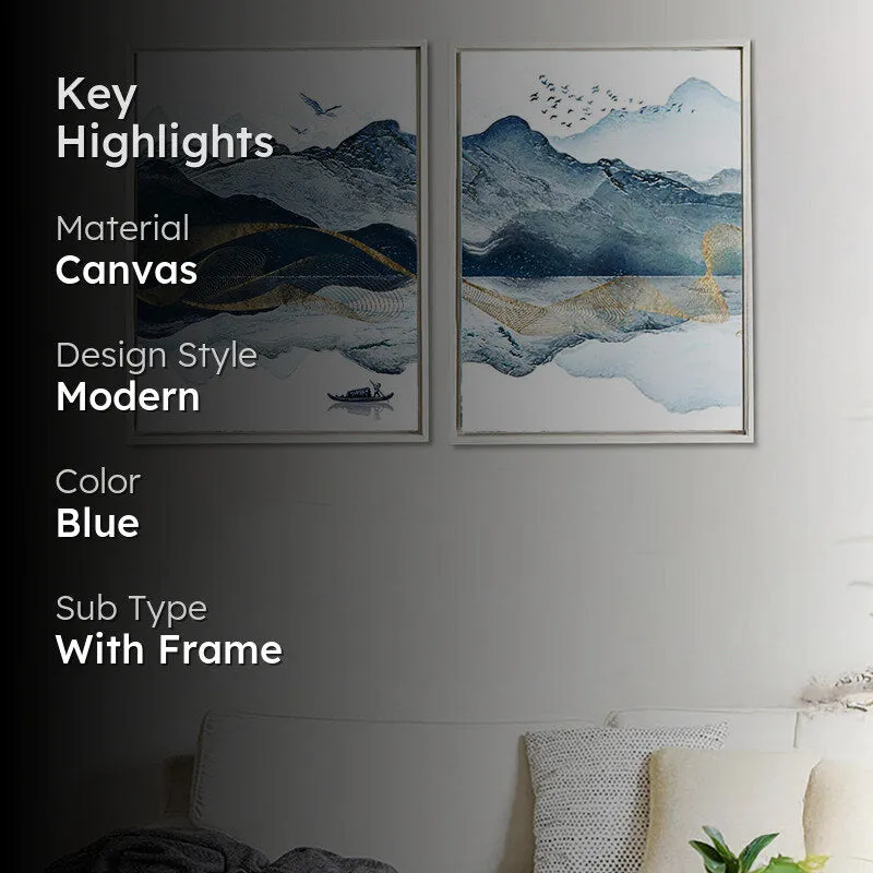 Bleeding Blue Wall Art - Set Of Two media 2