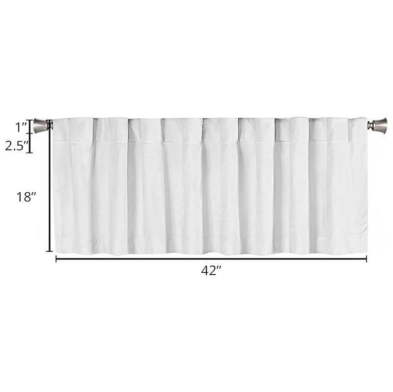Serein Pleated Curtain Valance (White) - Set Of Two media 9