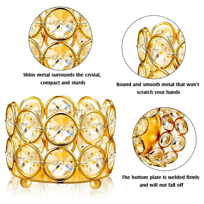 RadiantAura Adjustable Candle Holders (Gold) - Set Of Four media 6